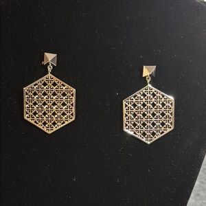Tory Burch Hexagon Earrings brand new with tags
